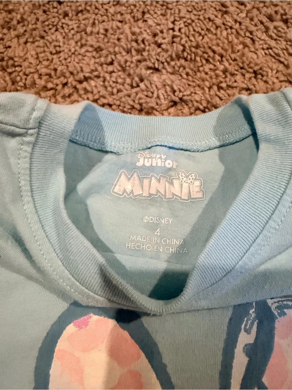 Disney Light Blue Minnie Mouse Floral Tee - Kids